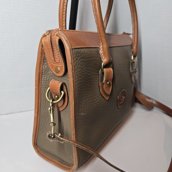 VTG DOONEY AND BOURKE TOP HANDLE SATCHEL ALL WEATHER Pebbled LEATHER Crossbody - Picture 15 of 15